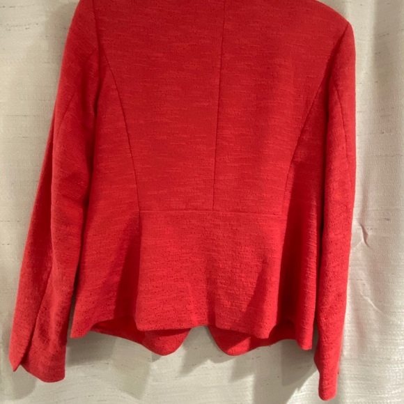 Loft Coral Collarless, Single Button Blazer - Picture 2 of 4